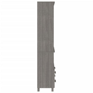 Highboard HAMAR Massivholz Kiefer Hellgrau