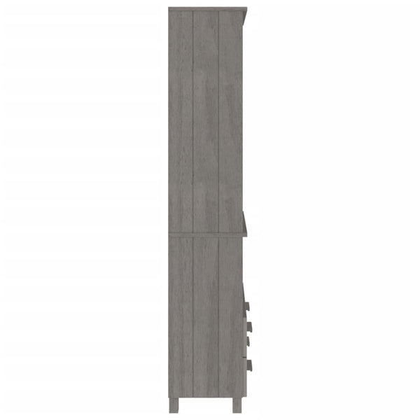 Highboard HAMAR Massivholz Kiefer Hellgrau