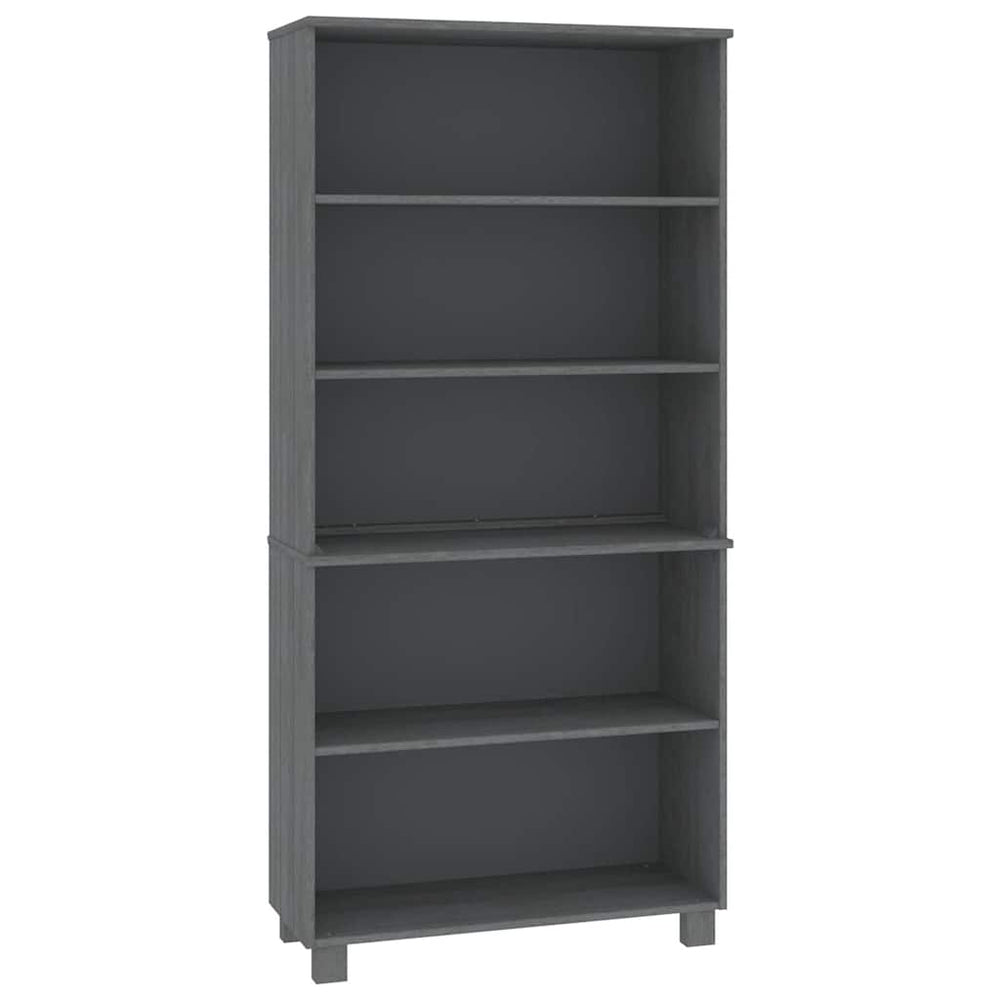 Highboard HAMAR Massivholz Kiefer Dunkelgrau
