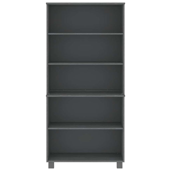 Highboard HAMAR Massivholz Kiefer Dunkelgrau