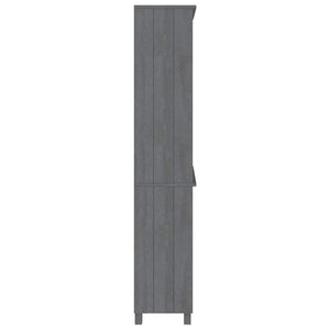 Highboard HAMAR Massivholz Kiefer Dunkelgrau