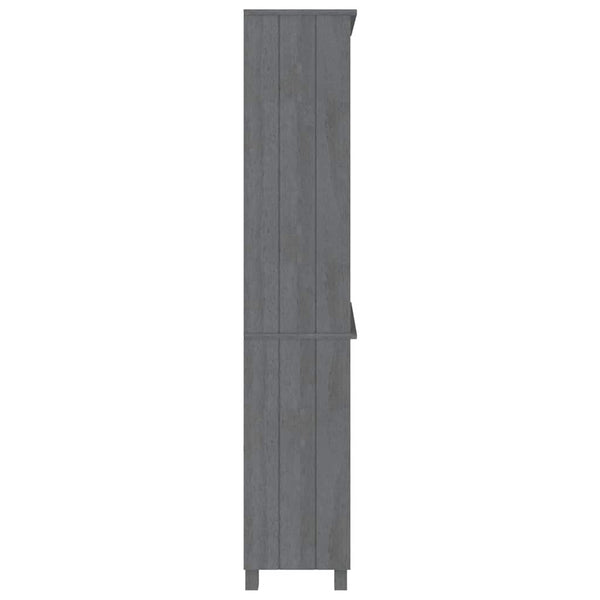 Highboard HAMAR Massivholz Kiefer Dunkelgrau