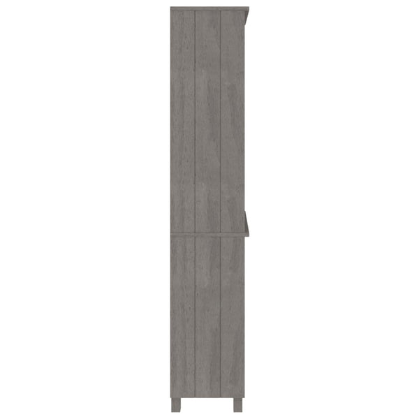 vidaXL Highboard HAMAR Solid Pine Light Gray