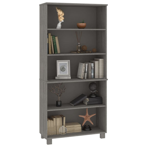 vidaXL Highboard HAMAR Solid Pine Light Gray