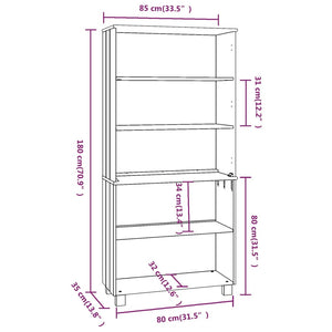 vidaXL Highboard HAMAR Solid Pine Light Gray