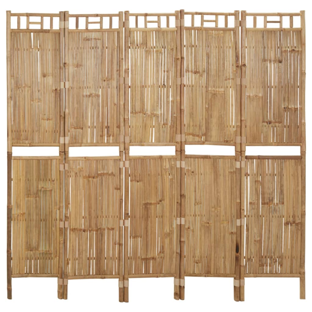 Bambus Raumteiler 5-teilig, 200x180 cm