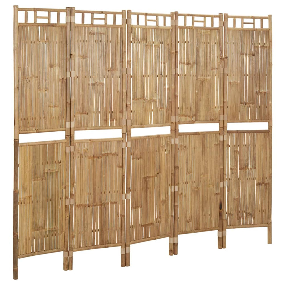 Bambus Raumteiler 5-teilig, 200x180 cm