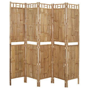 Bambus Raumteiler 5-teilig, 200x180 cm