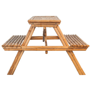 Bambus Picknicktisch 115x115 cm
