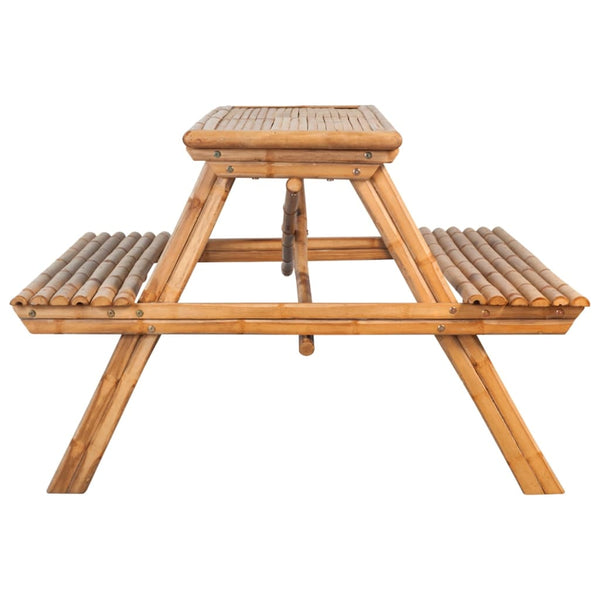 Bambus Picknicktisch 115x115 cm