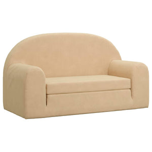 2-Sitzer Kindersofa mit Schlaffunktion Creme