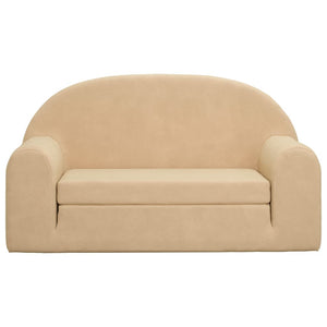 2-Sitzer Kindersofa mit Schlaffunktion Creme