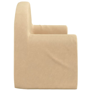 2-Sitzer Kindersofa mit Schlaffunktion Creme