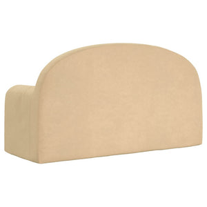 2-Sitzer Kindersofa mit Schlaffunktion Creme