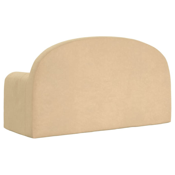 2-Sitzer Kindersofa mit Schlaffunktion Creme