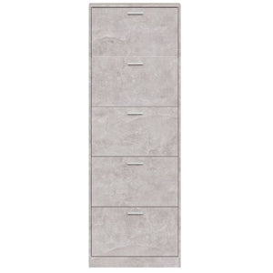 Schuhschrank Betongrau 59x17x169 cm