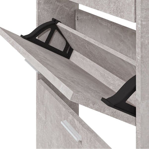 Schuhschrank Betongrau 59x17x169 cm