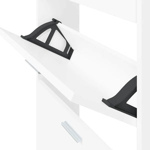 Weißer Schuhschrank 59x17x150 cm
