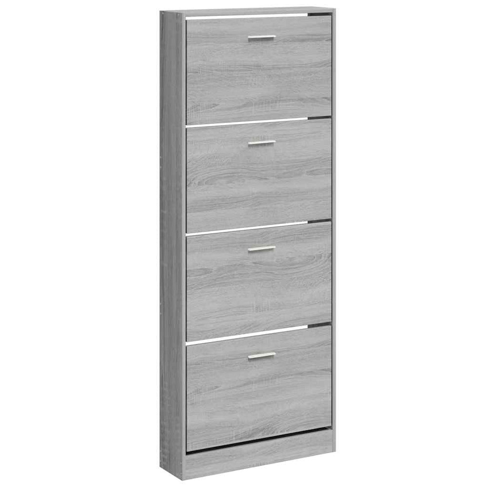 Schuhschrank Grau Sonoma 59x17x150 cm