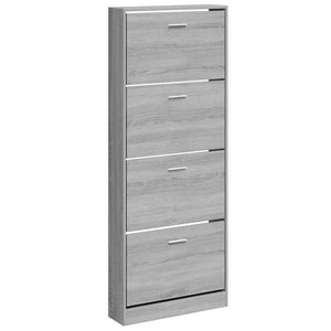 Schuhschrank Grau Sonoma 59x17x150 cm