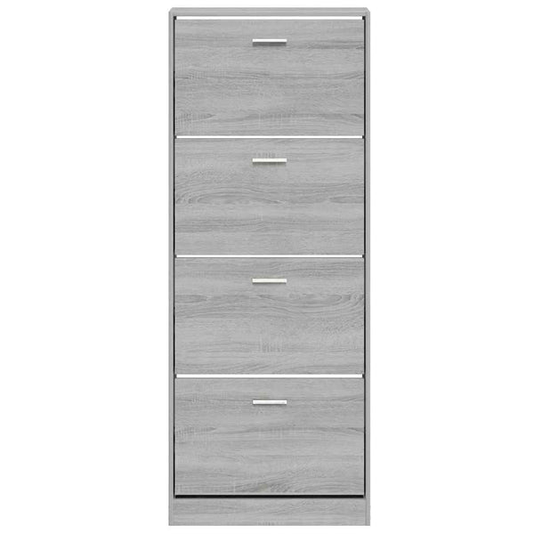 Schuhschrank Grau Sonoma 59x17x150 cm