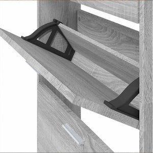 Schuhschrank Grau Sonoma 59x17x150 cm