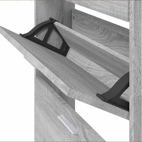 Schuhschrank Grau Sonoma 59x17x150 cm