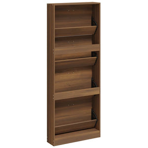 Schuhschrank Braun Eichenoptik 59x150 cm