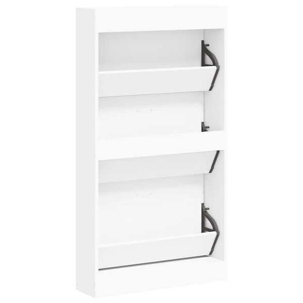 Weißer Schuhschrank 59x17x108 cm