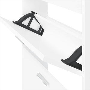 Weißer Schuhschrank 59x17x108 cm