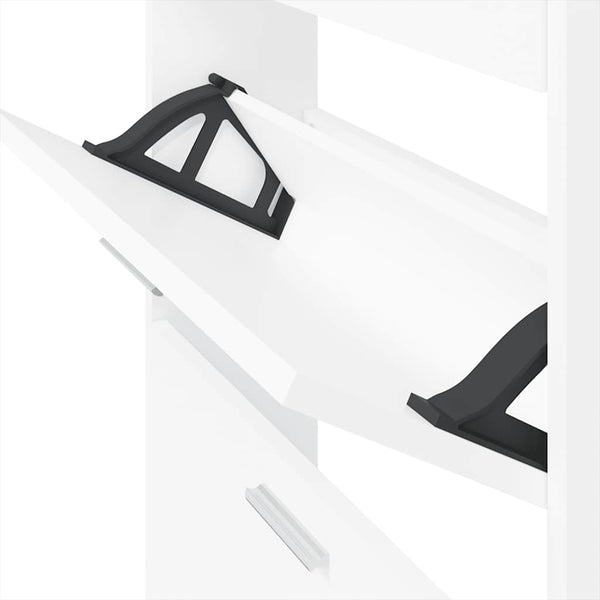Weißer Schuhschrank 59x17x108 cm