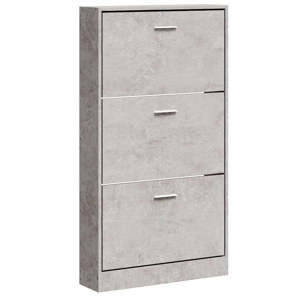 Schuhschrank Betongrau 59x17x108 cm