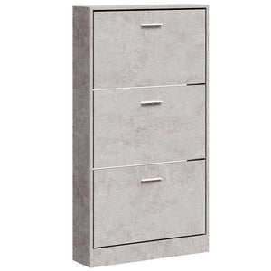 Schuhschrank Betongrau 59x17x108 cm