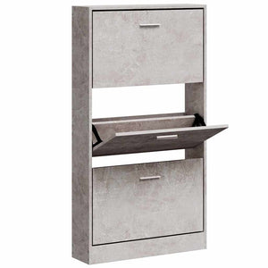 Schuhschrank Betongrau 59x17x108 cm