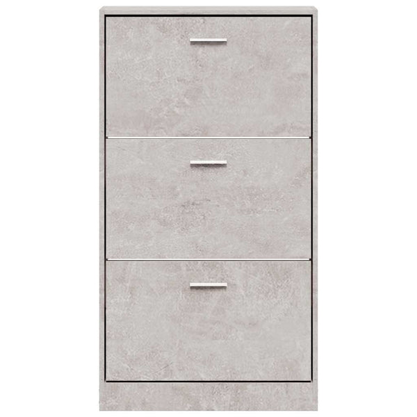 Schuhschrank Betongrau 59x17x108 cm