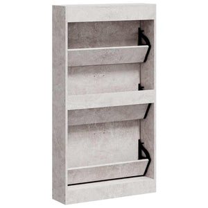 Schuhschrank Betongrau 59x17x108 cm