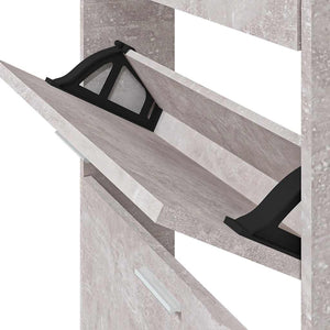 Schuhschrank Betongrau 59x17x108 cm