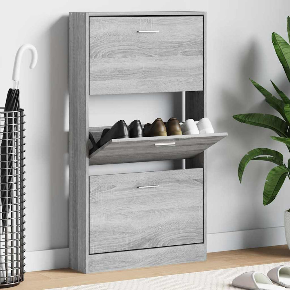 Schuhschrank Grau Sonoma 59x108 cm