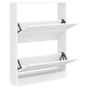 Weißer Schuhschrank aus Holz, 59x17x81 cm