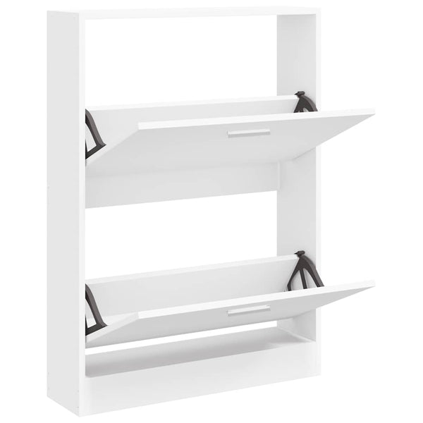Weißer Schuhschrank aus Holz, 59x17x81 cm