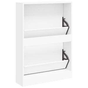 Weißer Schuhschrank aus Holz, 59x17x81 cm