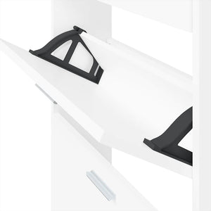 Weißer Schuhschrank aus Holz, 59x17x81 cm