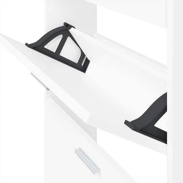 Weißer Schuhschrank aus Holz, 59x17x81 cm