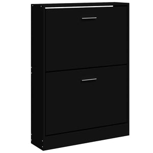 Schuhschrank Schwarz 59x17x81 cm