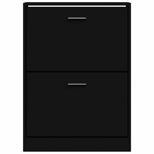 Schuhschrank Schwarz 59x17x81 cm