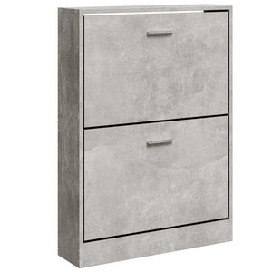 Schuhschrank Betongrau 59x17x81 cm