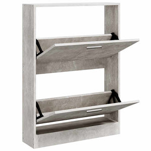 Schuhschrank Betongrau 59x17x81 cm
