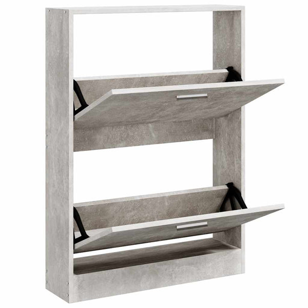 Schuhschrank Betongrau 59x17x81 cm
