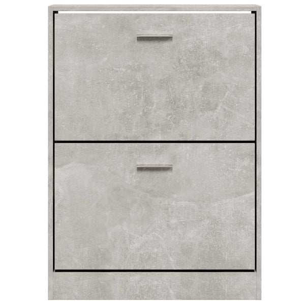 Schuhschrank Betongrau 59x17x81 cm