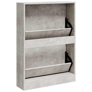 Schuhschrank Betongrau 59x17x81 cm
